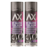 2X - Hi-Gloss Tyre Shine Spray 500ml Spray Paint